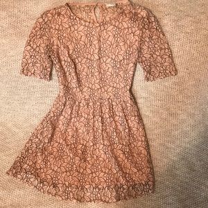 Peach Floral Dress